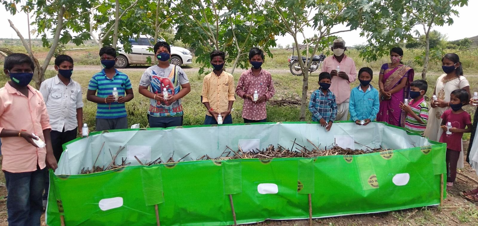 Vermicompost demonstration unit for farmers